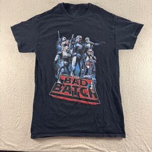 Star Wars The Bad Batch Black Graphic Print T-Shirt Size‎ Small Disney Sci-Fi